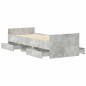 vidaXL Giroletto con Testiera e Pediera Grigio Cemento 100x200 cm vidaXL Giroletto con Testiera e Pediera Grigio Cemento 100x200 cm