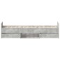 vidaXL Giroletto con Testiera e Pediera Grigio Cemento 100x200 cm vidaXL Giroletto con Testiera e Pediera Grigio Cemento 100x200 cm