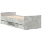 vidaXL Giroletto con Testiera e Pediera Grigio Cemento 100x200 cm vidaXL Giroletto con Testiera e Pediera Grigio Cemento 100x200 cm