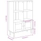 vidaXL Credenza SENJA Aspetto Rattan Bianco 90x35x130 cm Massello Pino vidaXL Credenza SENJA Aspetto Rattan Bianco 90x35x130 cm Massello Pino
