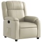 vidaXL Poltrona Reclinabile Crema in Similpelle