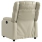 vidaXL Poltrona Reclinabile Crema in Similpelle