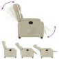 vidaXL Poltrona Reclinabile Crema in Similpelle