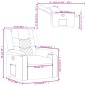 vidaXL Poltrona Reclinabile in Tessuto Grigio Chiaro