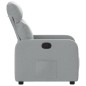 vidaXL Poltrona Reclinabile in Tessuto Grigio Chiaro