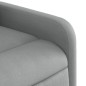 vidaXL Poltrona Reclinabile in Tessuto Grigio Chiaro