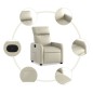 vidaXL Poltrona Reclinabile Crema in Similpelle