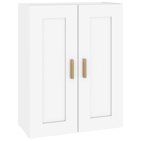 Mobile a Parete Bianco Lucido 69,5x32,5x90 cm Legno Multistrato