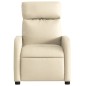 vidaXL Poltrona Reclinabile in Tessuto Crema