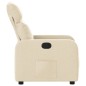 vidaXL Poltrona Reclinabile in Tessuto Crema