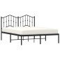 vidaXL Giroletto con Testiera in Metallo Nero 135x190 cm