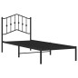 vidaXL Giroletto con Testiera in Metallo Nero 90x190 cm vidaXL Giroletto con Testiera in Metallo Nero 90x190 cm