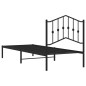 vidaXL Giroletto con Testiera in Metallo Nero 90x190 cm vidaXL Giroletto con Testiera in Metallo Nero 90x190 cm