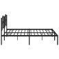 vidaXL Giroletto con Testiera in Metallo Nero 193x203 cm