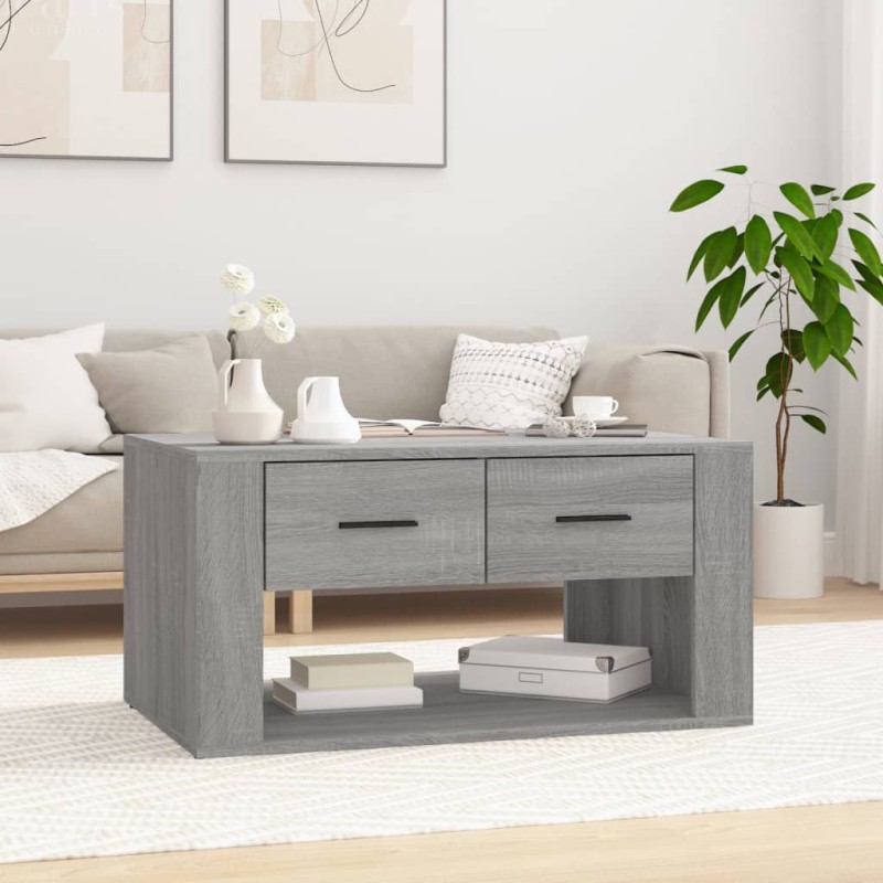 Tavolino da Salotto Grigio Sonoma 80x50x40 cm Legno Multistrato
