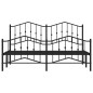 vidaXL Giroletto con Testiera e Pediera Metallo Nero 180x200 cm vidaXL Giroletto con Testiera e Pediera Metallo Nero 180x200 cm