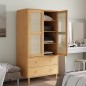 vidaXL Armadio SENJA Aspetto Rattan Marrone 90x55x175 cm Massello Pino vidaXL Armadio SENJA Aspetto Rattan Marrone 90x55x175 cm Massello Pino