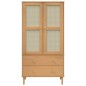 vidaXL Armadio SENJA Aspetto Rattan Marrone 90x55x175 cm Massello Pino vidaXL Armadio SENJA Aspetto Rattan Marrone 90x55x175 cm Massello Pino