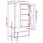 vidaXL Armadio SENJA Aspetto Rattan Marrone 90x55x175 cm Massello Pino vidaXL Armadio SENJA Aspetto Rattan Marrone 90x55x175 cm Massello Pino