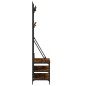 vidaXL Appendiabiti con Porta Scarpe Rovere Fumo 100x40x184 cm vidaXL Appendiabiti con Porta Scarpe Rovere Fumo 100x40x184 cm
