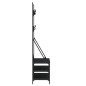 vidaXL Appendiabiti con Porta Scarpe Nero 100x40x184 cm vidaXL Appendiabiti con Porta Scarpe Nero 100x40x184 cm