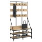 vidaXL Appendiabiti con Porta Scarpe Rovere Sonoma 100x40x184 cm vidaXL Appendiabiti con Porta Scarpe Rovere Sonoma 100x40x184 cm