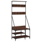 vidaXL Appendiabiti con Porta Scarpe Rovere Marrone 80x40x184 cm vidaXL Appendiabiti con Porta Scarpe Rovere Marrone 80x40x184 cm