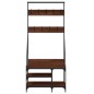 vidaXL Appendiabiti con Porta Scarpe Rovere Marrone 80x40x184 cm vidaXL Appendiabiti con Porta Scarpe Rovere Marrone 80x40x184 cm