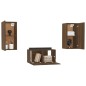 Set Mobili Porta TV 3 pz Rovere Marrone in Legno Multistrato Set Mobili Porta TV 3 pz Rovere Marrone in Legno Multistrato