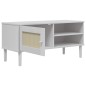 vidaXL Mobile TV SENJA Aspetto Rattan Bianco 106x40x49 Massello Pino vidaXL Mobile TV SENJA Aspetto Rattan Bianco 106x40x49 Massello Pino