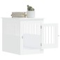 vidaXL Gabbia Cani da Arredamento Bianca 55x80x68cm Legno Multistrato vidaXL Gabbia Cani da Arredamento Bianca 55x80x68cm Legno Multistrato