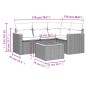 vidaXL Set Divano da Giardino 5 pz con Cuscini Beige in Polyrattan vidaXL Set Divano da Giardino 5 pz con Cuscini Beige in Polyrattan