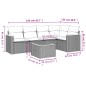 vidaXL Set Divano da Giardino 6 pz con Cuscini Beige in Polyrattan vidaXL Set Divano da Giardino 6 pz con Cuscini Beige in Polyrattan