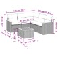 vidaXL Set Divano da Giardino 6 pz con Cuscini Nero in Polyrattan vidaXL Set Divano da Giardino 6 pz con Cuscini Nero in Polyrattan