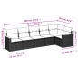 vidaXL Set Divano da Giardino 6 pz con Cuscini Nero in Polyrattan vidaXL Set Divano da Giardino 6 pz con Cuscini Nero in Polyrattan