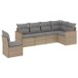 vidaXL Set Divano da Giardino 6 pz con Cuscini Beige Misto Polyrattan vidaXL Set Divano da Giardino 6 pz con Cuscini Beige Misto Polyrattan