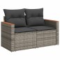 vidaXL Set Divano da Giardino 9 pz con Cuscini Grigio in Polyrattan vidaXL Set Divano da Giardino 9 pz con Cuscini Grigio in Polyrattan