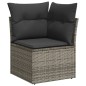vidaXL Set Divano da Giardino 9 pz con Cuscini Grigio in Polyrattan vidaXL Set Divano da Giardino 9 pz con Cuscini Grigio in Polyrattan