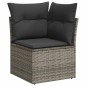 vidaXL Set Divani da Giardino 11 pz con Cuscini in Polyrattan Grigio vidaXL Set Divani da Giardino 11 pz con Cuscini in Polyrattan Grigio