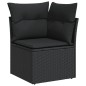 vidaXL Set Divani da Giardino 9 pz con Cuscini Nero in Polyrattan vidaXL Set Divani da Giardino 9 pz con Cuscini Nero in Polyrattan