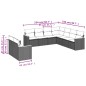 vidaXL Set Divani da Giardino 9 pz con Cuscini Nero in Polyrattan vidaXL Set Divani da Giardino 9 pz con Cuscini Nero in Polyrattan