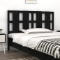 Testiera per Letto Nera 145,5x4x100cm in Legno Massello di Pino Testiera per Letto Nera 145,5x4x100cm in Legno Massello di Pino