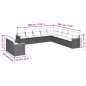 vidaXL Set Divani da Giardino 11 pz con Cuscini in Polyrattan Nero vidaXL Set Divani da Giardino 11 pz con Cuscini in Polyrattan Nero