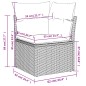 vidaXL Set Divani da Giardino 11 pz con Cuscini in Polyrattan Nero vidaXL Set Divani da Giardino 11 pz con Cuscini in Polyrattan Nero