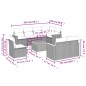 vidaXL Set Divano da Giardino 9 pz con Cuscini Beige Misto Polyrattan