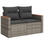vidaXL Set Divano da Giardino 8 pz con Cuscini Grigio in Polyrattan vidaXL Set Divano da Giardino 8 pz con Cuscini Grigio in Polyrattan