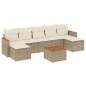 vidaXL Set Divano da Giardino 8 pz con Cuscini Beige in Polyrattan vidaXL Set Divano da Giardino 8 pz con Cuscini Beige in Polyrattan