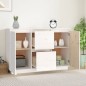 Credenza Bianca 111x34x75 cm in Legno Massello di Pino Credenza Bianca 111x34x75 cm in Legno Massello di Pino