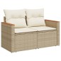 vidaXL Set Divano da Giardino 6 pz con Cuscini Beige in Polyrattan vidaXL Set Divano da Giardino 6 pz con Cuscini Beige in Polyrattan