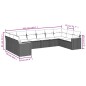 vidaXL Set Divano da Giardino 10 pz con Cuscini Beige in Polyrattan vidaXL Set Divano da Giardino 10 pz con Cuscini Beige in Polyrattan